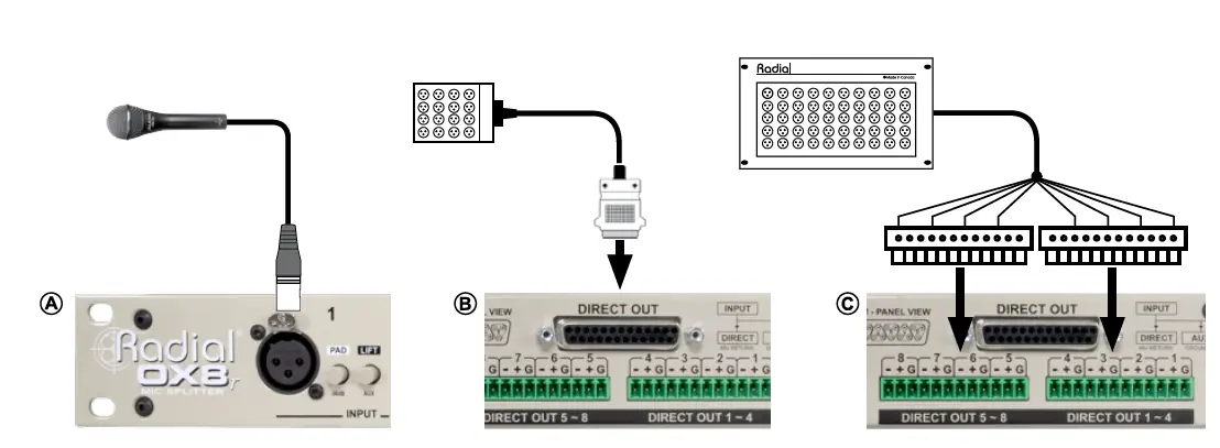 Radial OX8-r 8-Channel Microphone Splitter FIG 6