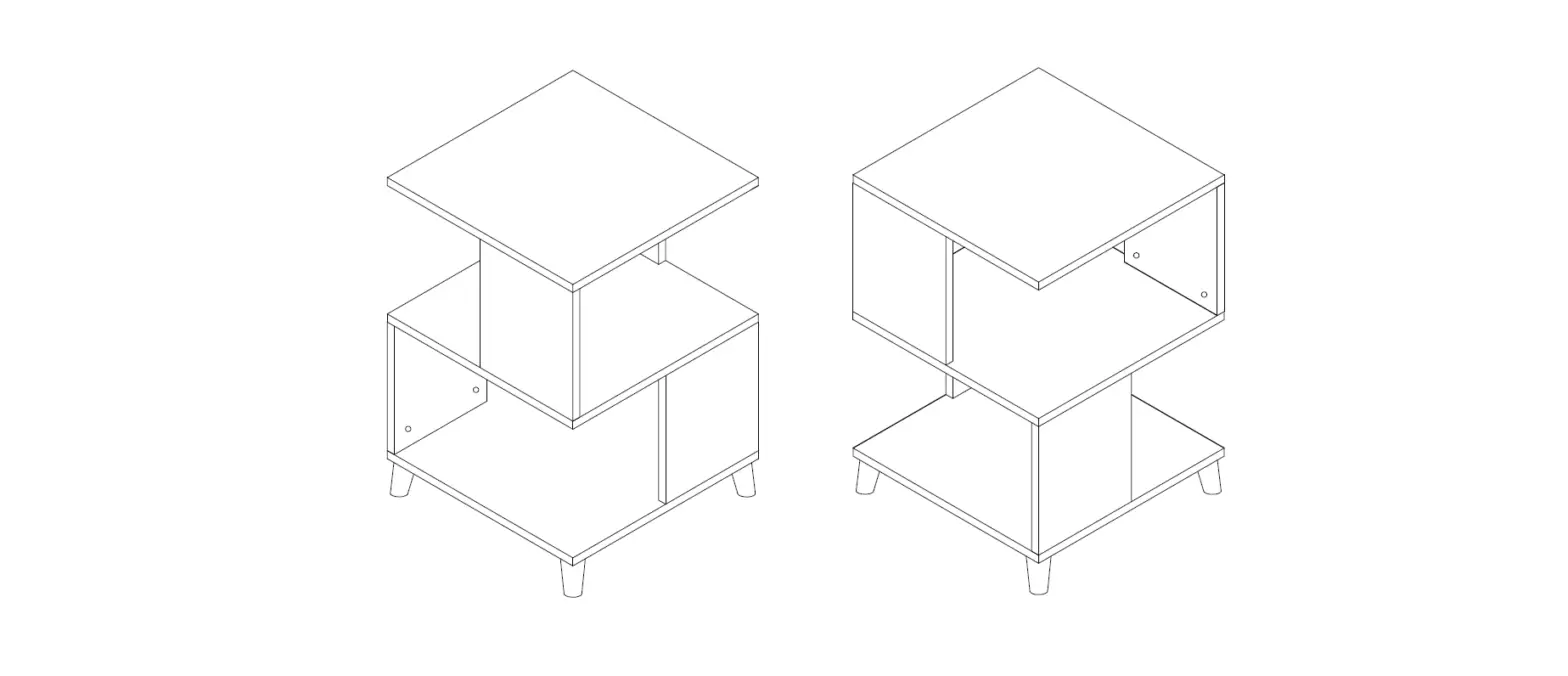 Gymax Gym08017 2 Tier Bookcase Instruction Manual
