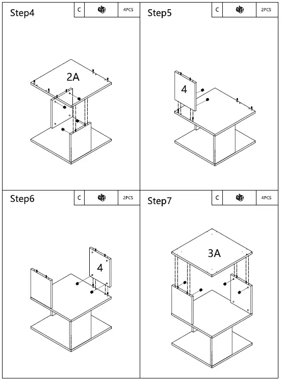GYMAX-GYM08017-2-Tier-Bookcase-FIG-5