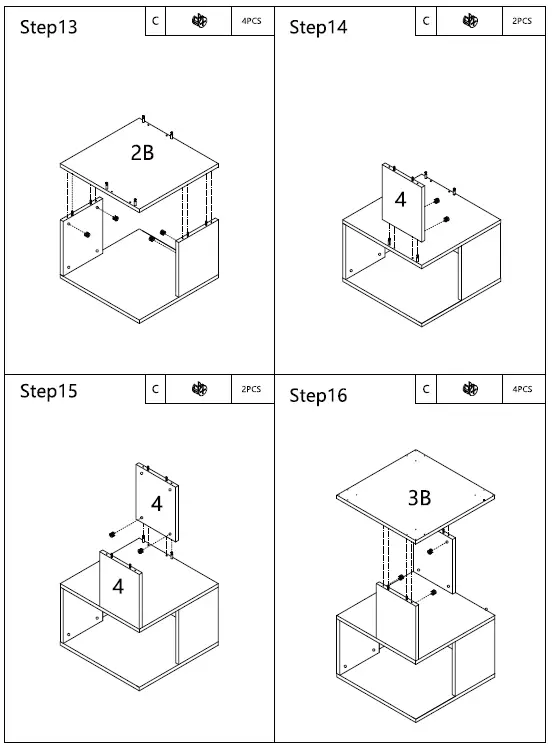 GYMAX-GYM08017-2-Tier-Bookcase-FIG-8