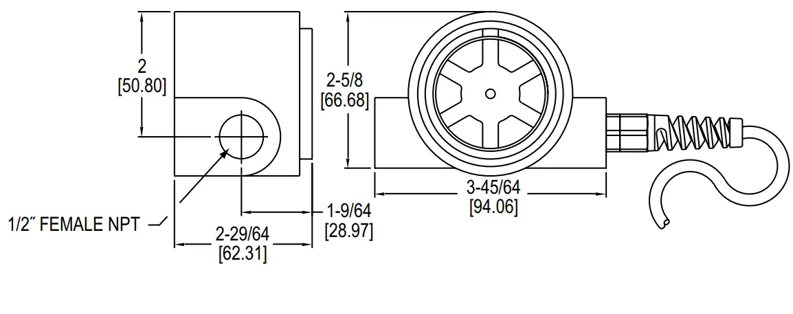 Dwyer SF10 Series SF Sight Flow Transmitter fig