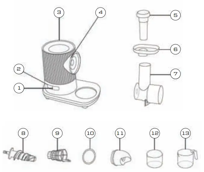 HABITUS HSJ-01 Vertical Slow Juicer - FIg1