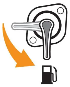 Turn the fuel valve “ON”