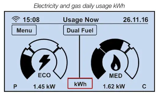 ecotricity Smart Meter - Electricity and gas daily usage kWh