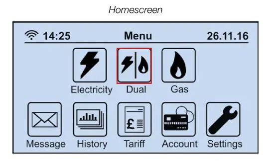 ecotricity Smart Meter - Homescreen