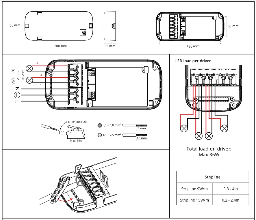 sg 24V 36W Driver Kit Phase Cut - fig 1