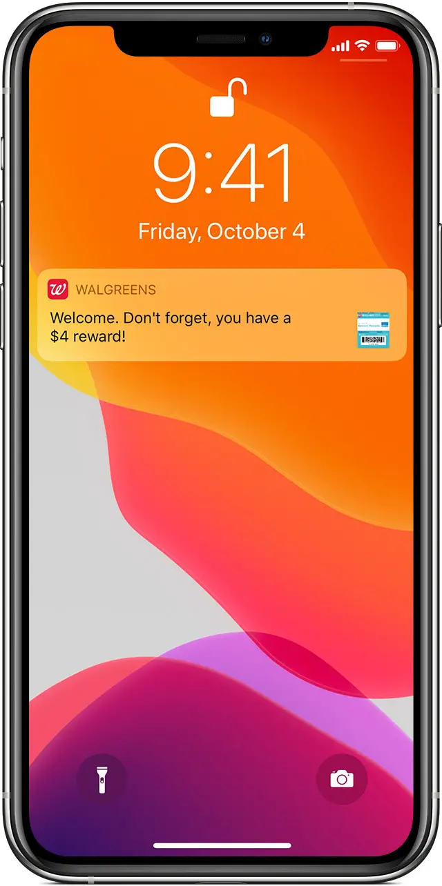 Wallet app passes notification on lock screen