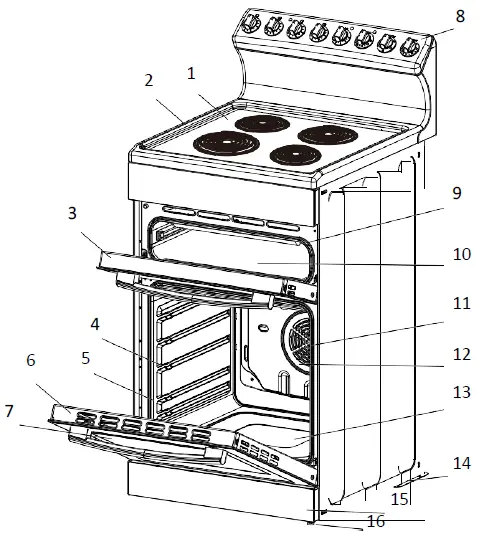 Robinhood RHFS54RC Freestanding Cooker-6