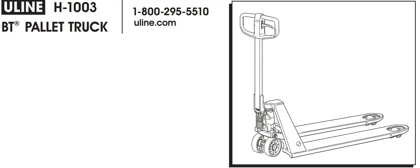 ULINE BT Pallet Truck Instructions