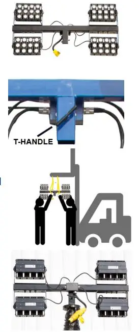 LARSON ELECTRONICS WAL-C-4XM Portable Light Tower - MAST HEAD INSTALLATION