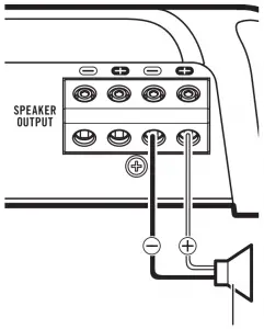 When connecting to one speaker
