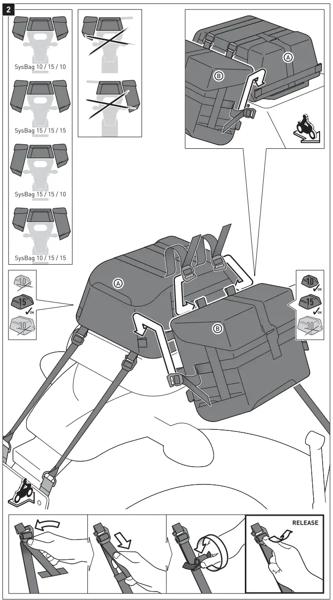 SW MOTECH 10061278 SysBag 30 Side Bag System-fig31