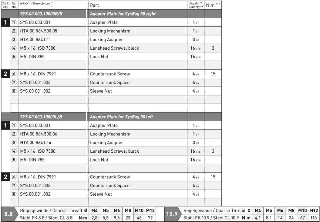 SW MOTECH 10061278 SysBag 30 Side Bag System-fig37