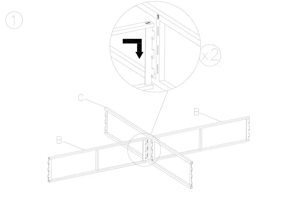 ASHLEY M95X92 Furniture Foundation - Figure 1