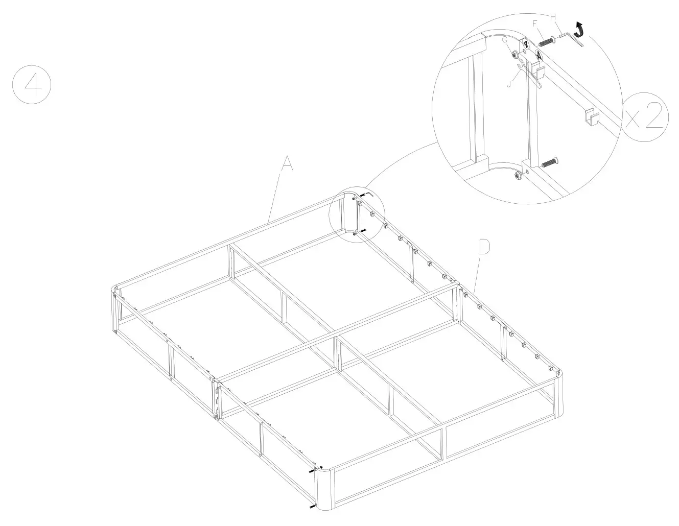 ASHLEY M95X92 Furniture Foundation - Figure 4