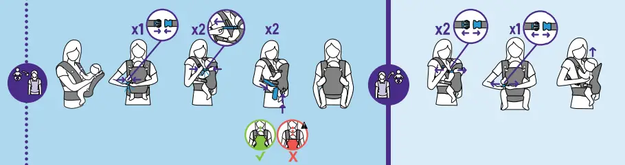 infantino flip 4 in 1 Light and Airy Convertible Carrier - Fig12