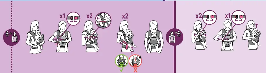 infantino flip 4 in 1 Light and Airy Convertible Carrier - Fig14