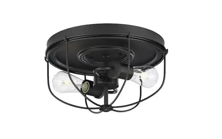 Progress Lighting P350195-143 Medal 2-light Graphite Industrial Flush Mount Instruction Manual