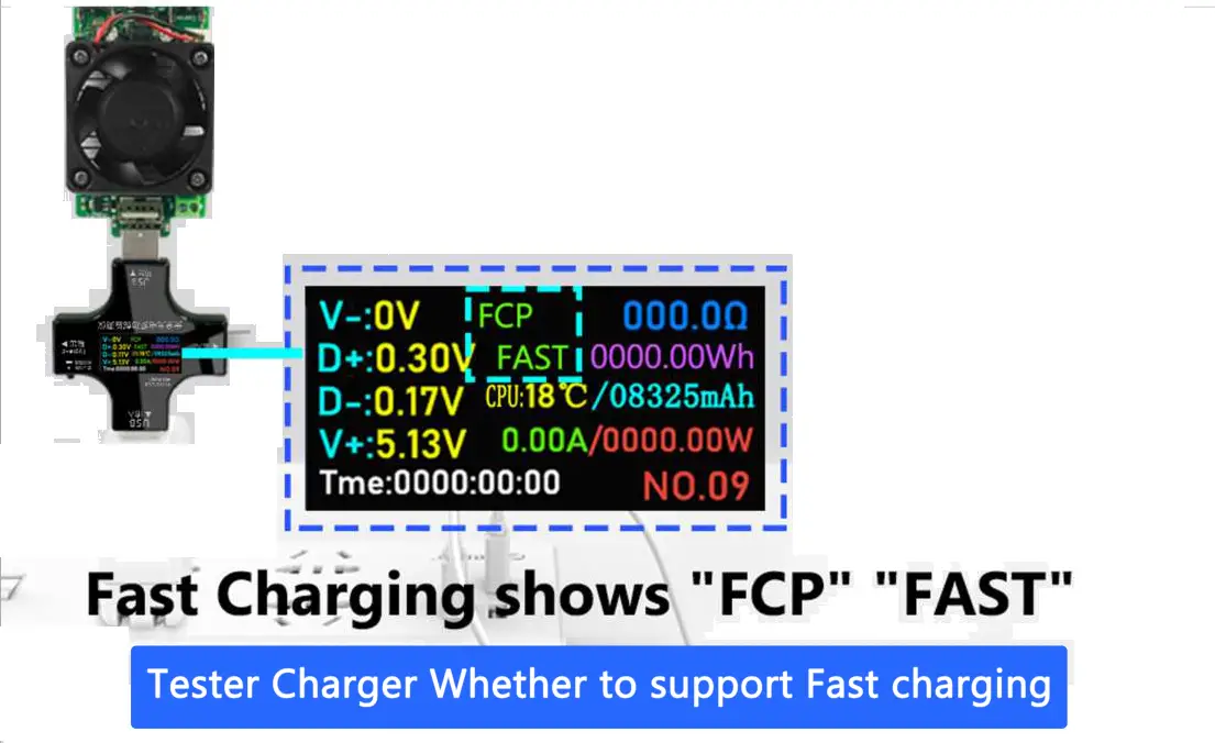 J7 C USB C Tester,KJ KayJI 2 in 1 Tester Color Screen IPS Digital - fig 4