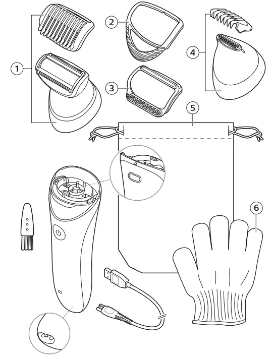 PHILIPS BRL166 Wet and Dry Cordless Shaver - fig 1