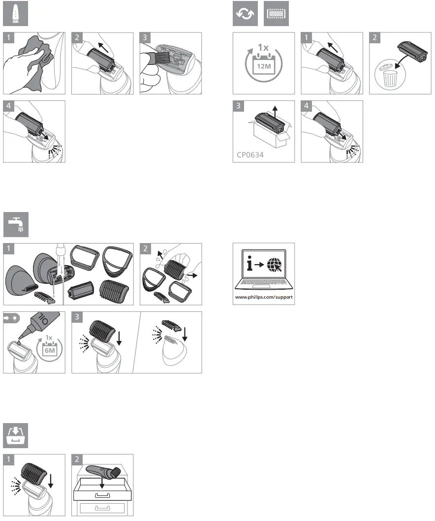 PHILIPS BRL166 Wet and Dry Cordless Shaver - fig 9
