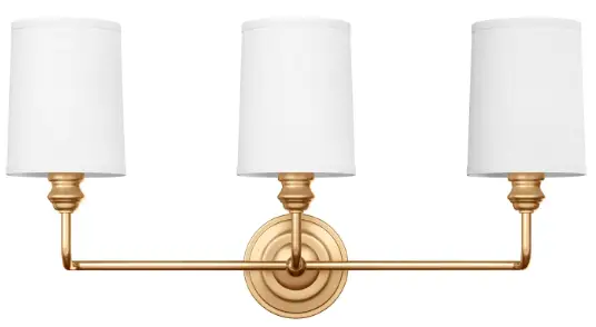 SIGNATURE HARDWARE 479811, 479812 POPLIN Vanity Light featured