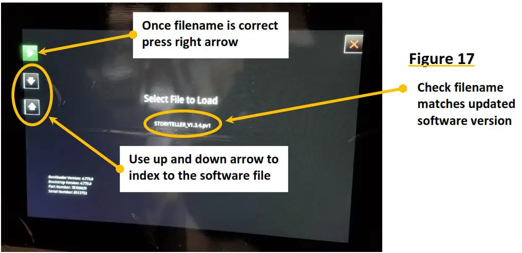 STORYTELLER MODE COM Software Update - Software Update Procedure 18