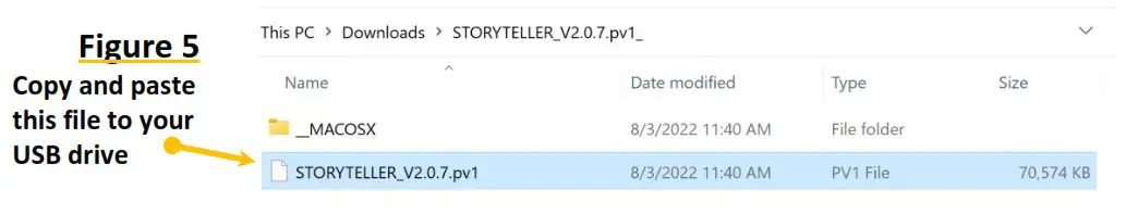 STORYTELLER MODE COM Software Update - Software Update Procedure 5