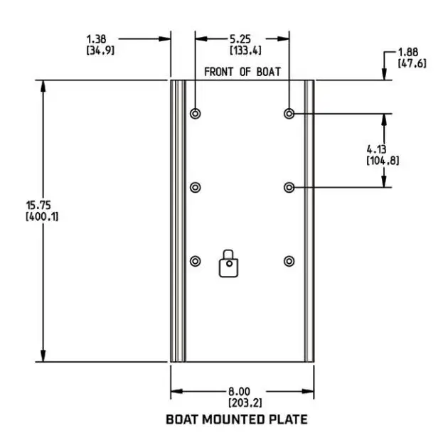 MINN KOTA MKA-51 Mounting Dimensions Installation Guide - Boat Mounted Plate