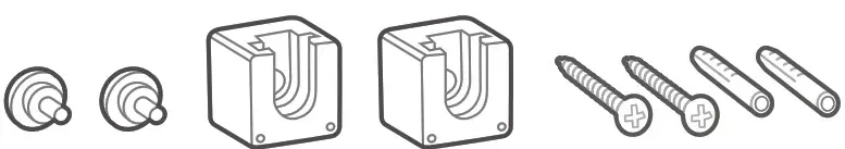 Hisense 2.1CH Soundbar with Wireless Subwoofer HS218 - Bracket(x2) Wall Plug(x2) screw(x2) bracket screw(x2)