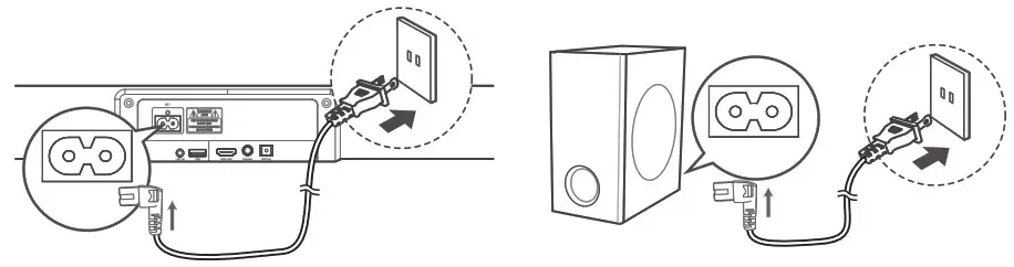 Hisense 2.1CH Soundbar with Wireless Subwoofer HS218 - C power cord