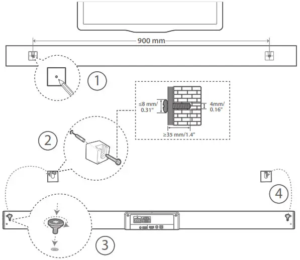 Hisense 2.1CH Soundbar with Wireless Subwoofer HS218 - Wall Mounting