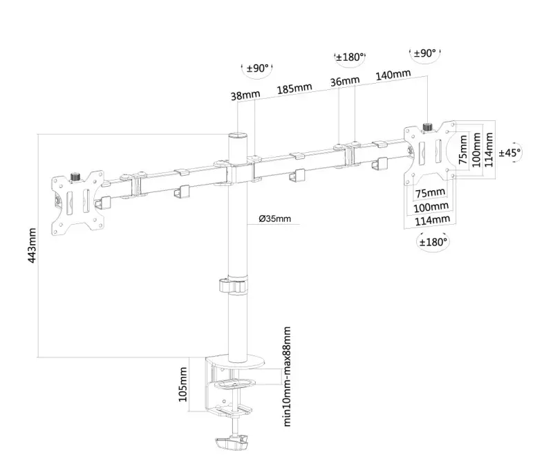 NEOMOUNTS-FPMA-D550DBLACK-MONITOR-DESK-Fig-2
