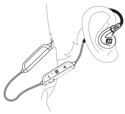 MEE audio X8 Secure-Fit Stereo Bluetooth Wireless - WEARING THE EARPHONES 2