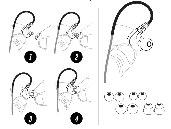 MEE audio X8 Secure-Fit Stereo Bluetooth Wireless - WEARING THE EARPHONES