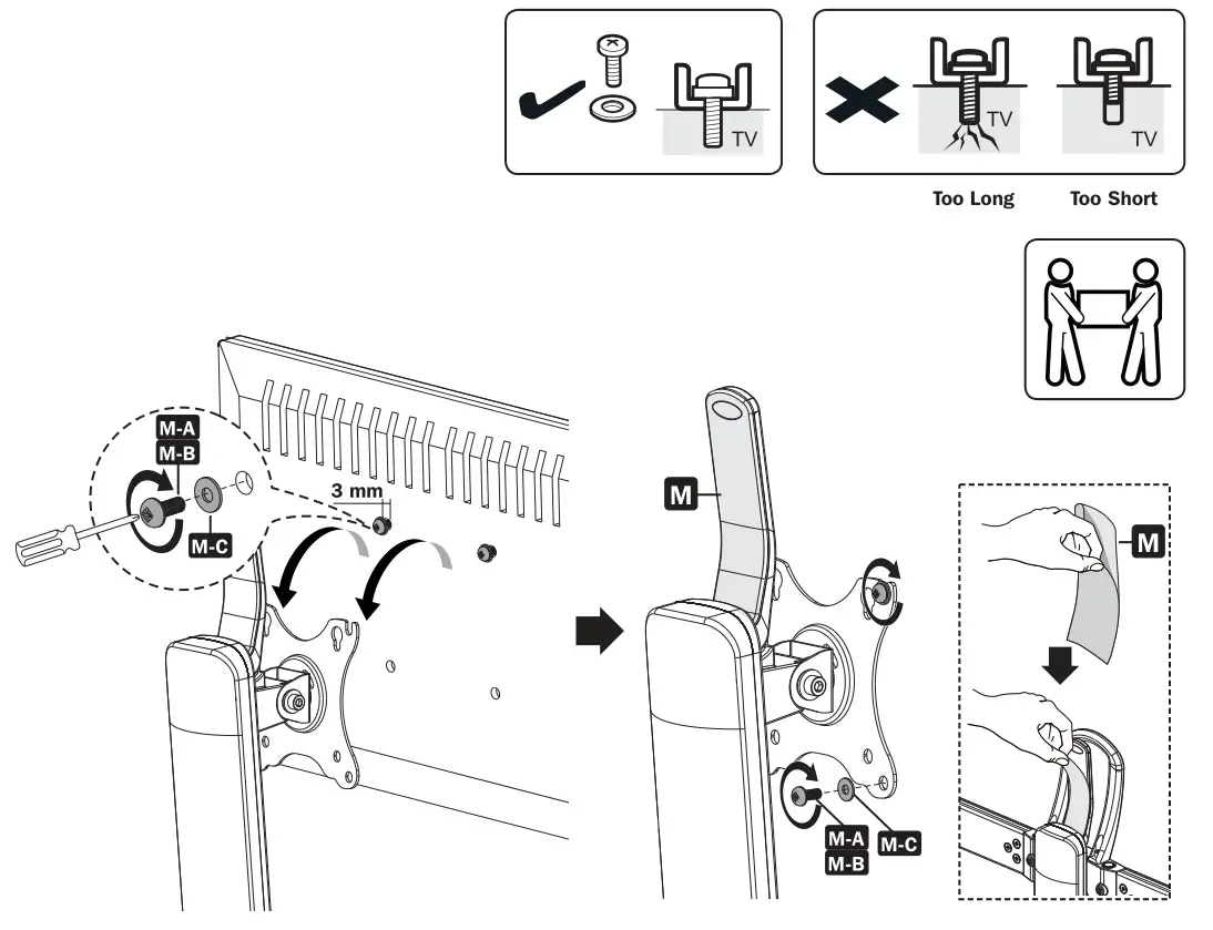 TRIPP-LITE DDV1732AM Precision Placement Desktop Mount with Antimicrobial Tape - Mounting a Display and Applying Antimicrobial Tape to the