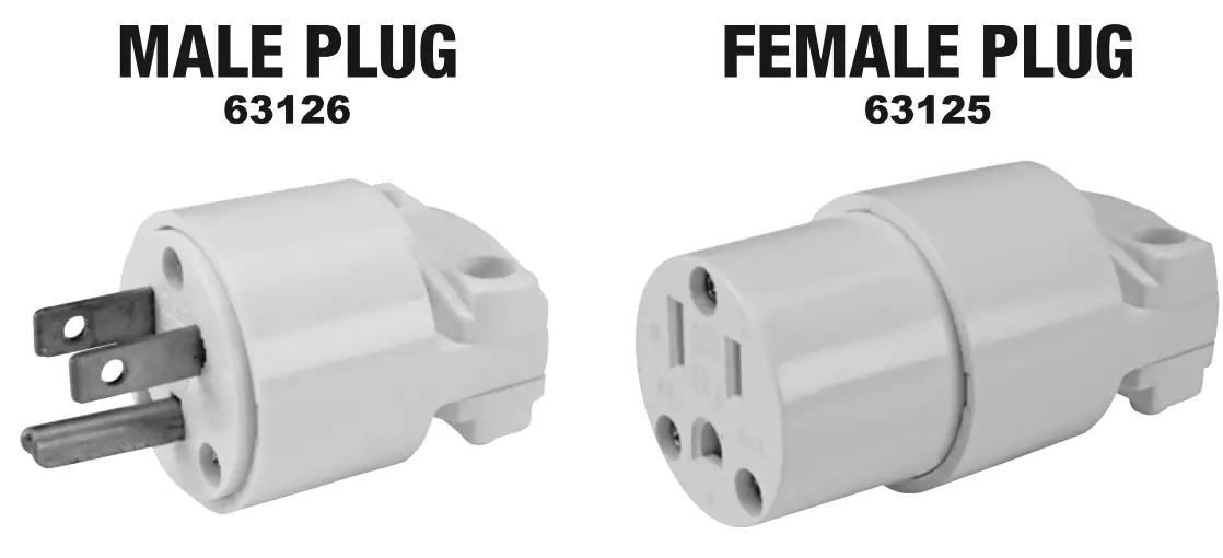 HARBOR FREIGHT 63126 Vanguard 125V 15 Amp Connector