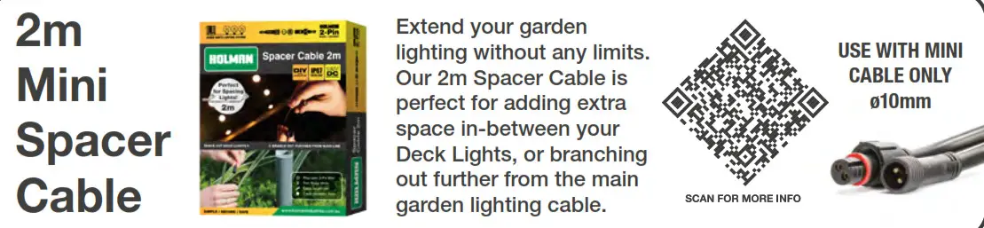 HOLMAN DLRGB4505 RGB Colour Deck Lights- 2m
