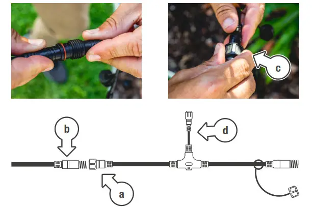 HOLMAN DLRGB3003 ø30mm RGB Colour Deck Lights- Connection Tee