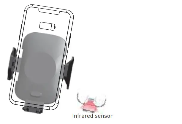 TELLUR TLL151301 Fast Wireless Car Charger and Motorized Mount- Place smartphone