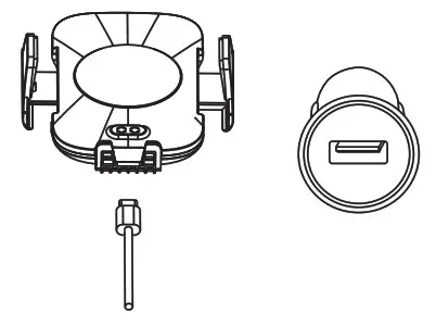 TELLUR TLL151301 Fast Wireless Car Charger and Motorized Mount- cable included