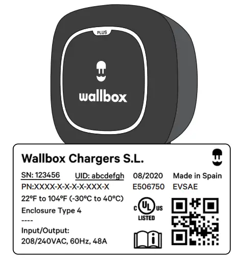 wallbox Plusar Plus EV Charger with Cable 74kW Type 2 - connecting