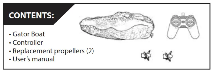 ZMZS 1039 TrickGatorRemote Control - CONTENTS