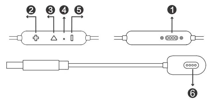 SOUNDPEATS Q35 HD Bluetooth Earphone - Diagram