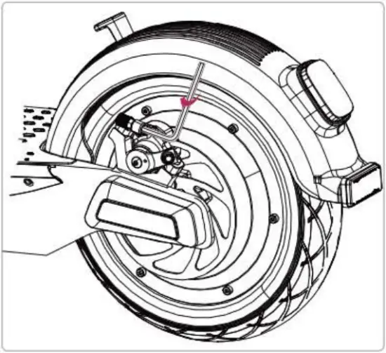 YADEA H3PRO - Adjust Rear Brake