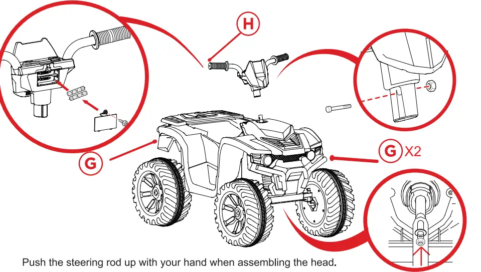 GYMAX GYM05844 Kids ATV Quad Ride On Car Toy - FIG 8