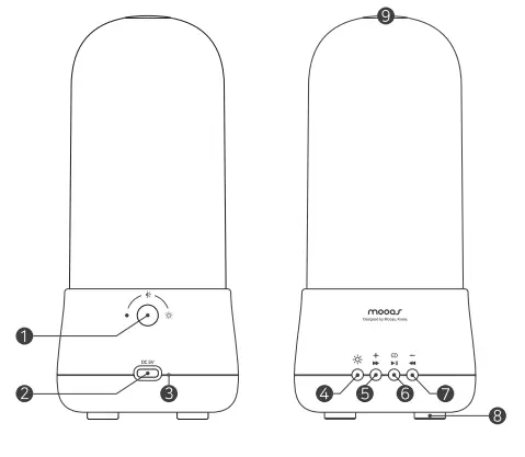 mooas MBS3 Retro Wireless Speaker Moodlight - product