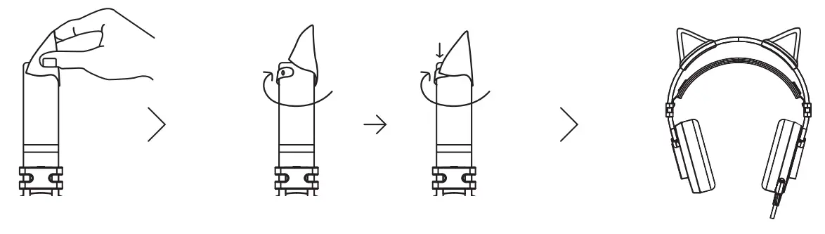 FANTECH AC5001 MEOW Kitty Ears Fot Headset