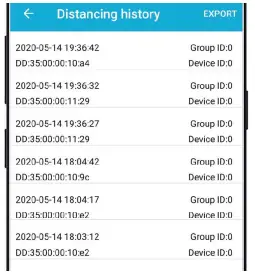 Kkm K59 Distancing Alarm - Nearby History