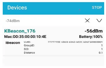 Kkm K59 Distancing Alarm - device shown in the list